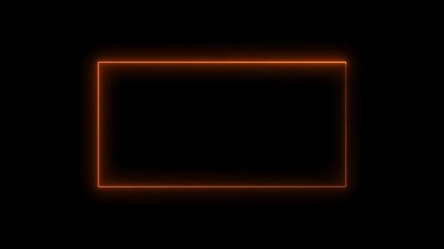 glowing neon rectangles abstract background. abstract glowing neon rectangle border frame.