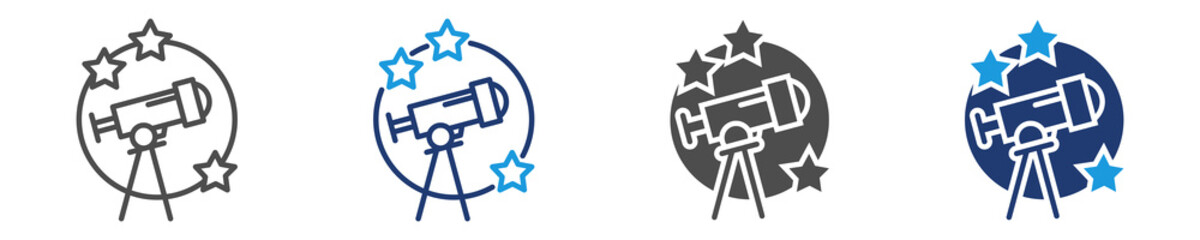 astronomical survey icon set multiple style © Dahlianiqi