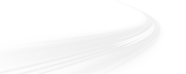 Obraz premium City traffic moves neon laser speed line on highway road. White light wave shapes motion, builds futuristic energy trail with luminous direction. Design vector png. Winter wind brings cold snow. 