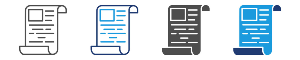 survey article icon set multiple style