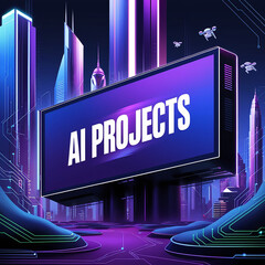 billboard in the night city