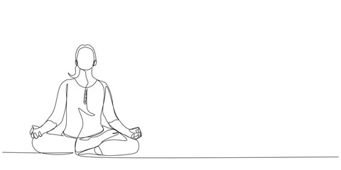 continuous line of people meditating eps 4