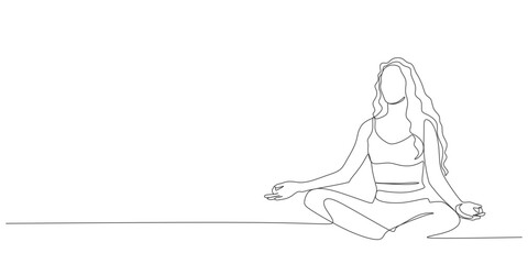 continuous line of people meditating eps 3