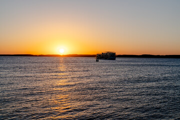 Morning Sunrise on Nile River in Aswan Egypt