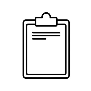 Clipboard with Document and Lines.