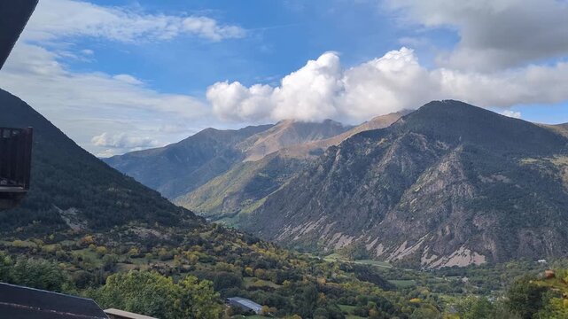 Mountain range beauty in Spain. Lush green valleys greet the eye. Explore nature&rsquo;s wonders with breathtaking views and serene landscapes for your media projects.