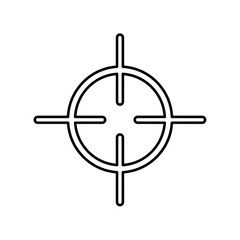 Simple Black Crosshair Target Icon Design.