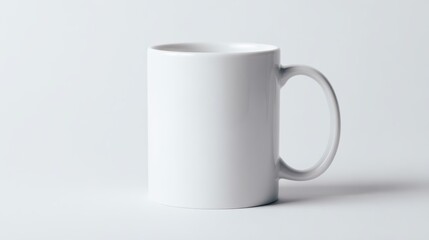 Fototapeta premium Plain white ceramic coffee mug isolated on white background