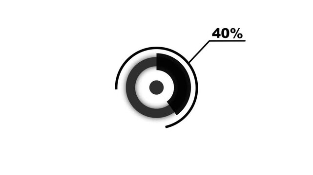 84% circle diagrams Infographics animation design, 84 Percentage pie charts. Business data visualization dashboard for statistics and reports in 4K video animation. mobile social media and tv..