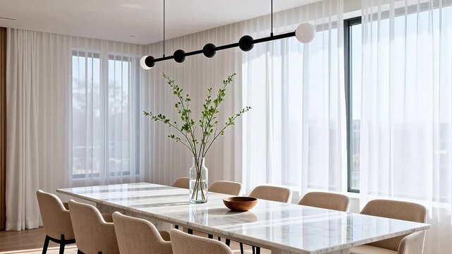 Modern dining room interior
