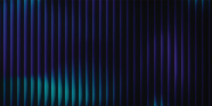 A dynamic abstract pattern of vertical lines in shades of blue and teal, creating a sense of depth and movement against a dark backdrop.