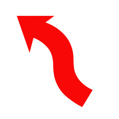 red and white arrows