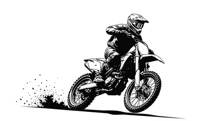 Rider on Dirt Bike Racing. © Reza