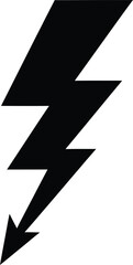 Lightning bolt electric power symbol vector