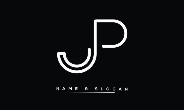 JP, PJ Abstract Letters Logo Monogram