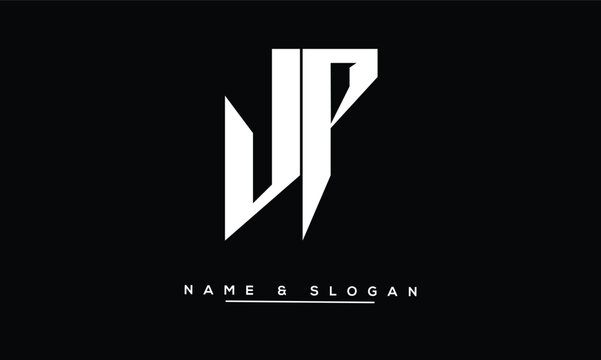 JP, PJ Abstract Letters Logo Monogram