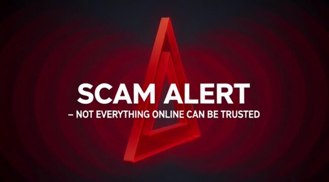 Scam Alert Message Warning Users Not to Trust Everything Online