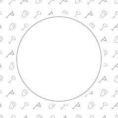 hand drawn map pins location circle frame background
