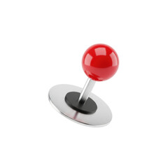 Red Ball Top Joystick with Metallic Base