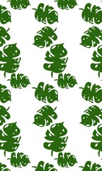 Hand Drawn Botanical Leaf Repeating Pattern