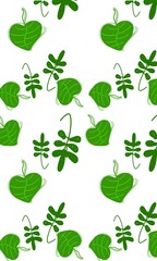 Minimal Leaf Seamless Pattern for Surface Design