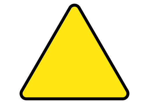 Icono de se&ntilde;al de peligro en negro y amarillo. Tri&aacute;ngulo amarillo con borde negro