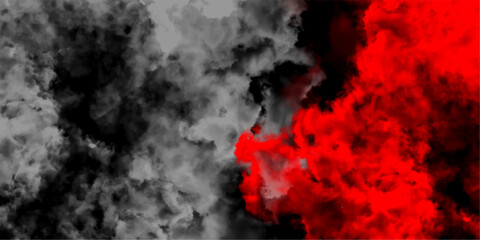 Abstract Watercolor red and black grunge background painting.  dark red smoke Like cloud wave effect on black. Texture and desktop picture, bloody grunge background Red powder explosion cloud on black © NoOne