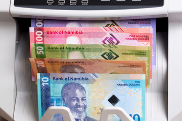 Namibian Dollars in the counting machine