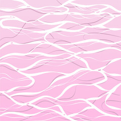 Soft pink abstract wavy lines pattern design