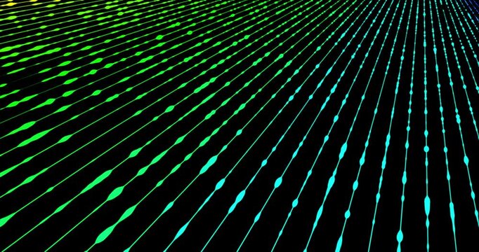 The abstract background is transformed by the movement of clumps of particles along a ruler plane a dynamic flow creates a sense of depth and energy, immersing you in the digital universe.