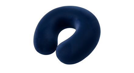 dark blue neck pillow, isolated on white or transparent background. PNG