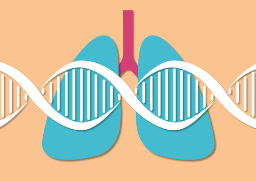 Hereditary lung disease, conceptual illustration