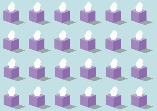 Tissue box, illustration