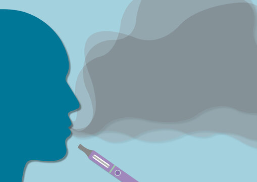 Vaping, conceptual illustration