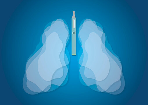 Vaping and lung health, conceptual illustration
