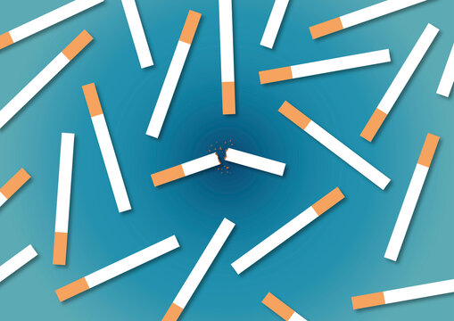 Smoking cessation, conceptual illustration