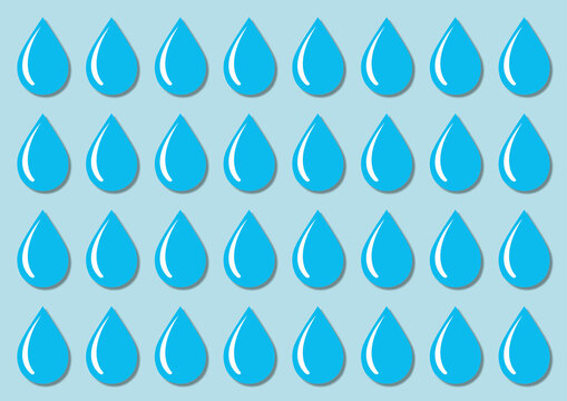 Drops of water, illustration