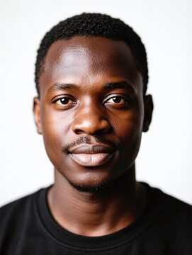 Simple administrative portrait of an average african person