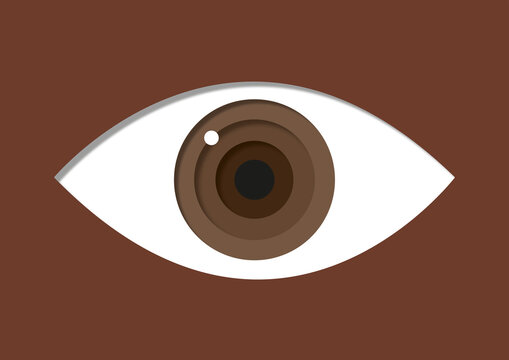 Brown eye, illustration