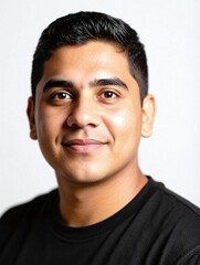 Obraz premium Simple administrative portrait of an average latin-american male person