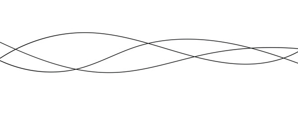 Technology abstract lines illustration on white background. Grey Wave Swirl, frequency sound wave .Twisted curve lines with blend effect. Technology, data science, geometric border pattern. Eps10