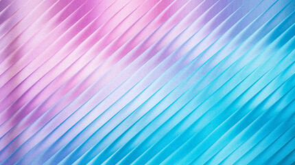 Obraz premium Grainy ribbed abstract watercolor texture background with diagonal pleats in pink and blue hues