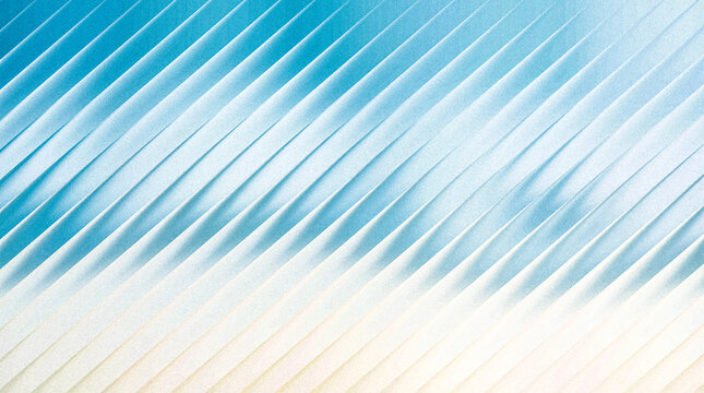 Grainy ribbed closeup of perfectly groomed ski slope with parallel corduroy texture in bright blue and white snow, abstract winter sports background