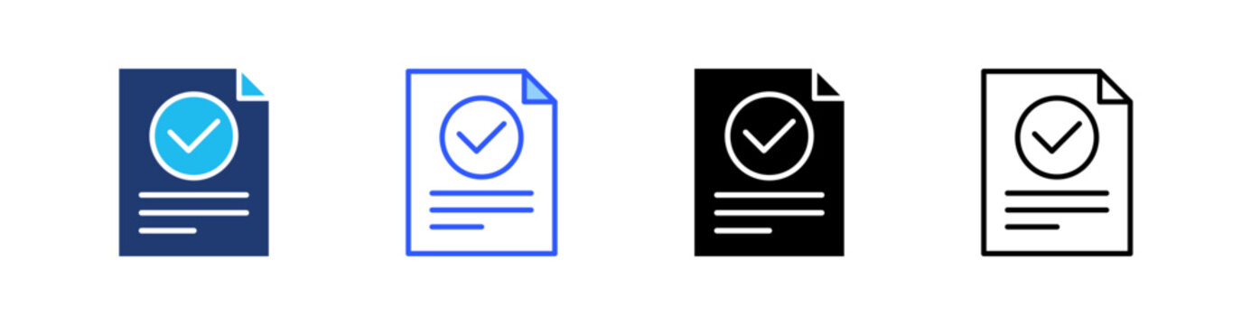 Conclusion Multi Style Icon Set Vector 