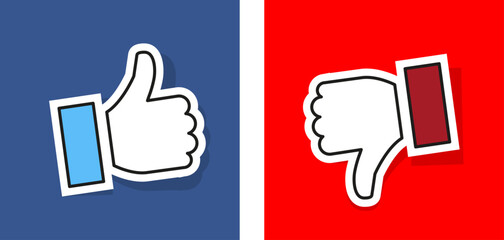 Thumbs up and thumbs down	