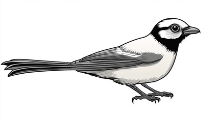 Obraz premium Chubby Gray-patched Passerine Ficedula Cyanomelana Perched Elegantly on a Branch in Nature Scene