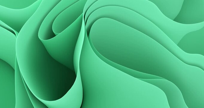 Abstract layers of fabric flutter smoothly, intertwining in a looped dance their movement creates a feeling of lightness and airiness, immersing you in a peaceful atmosphere.