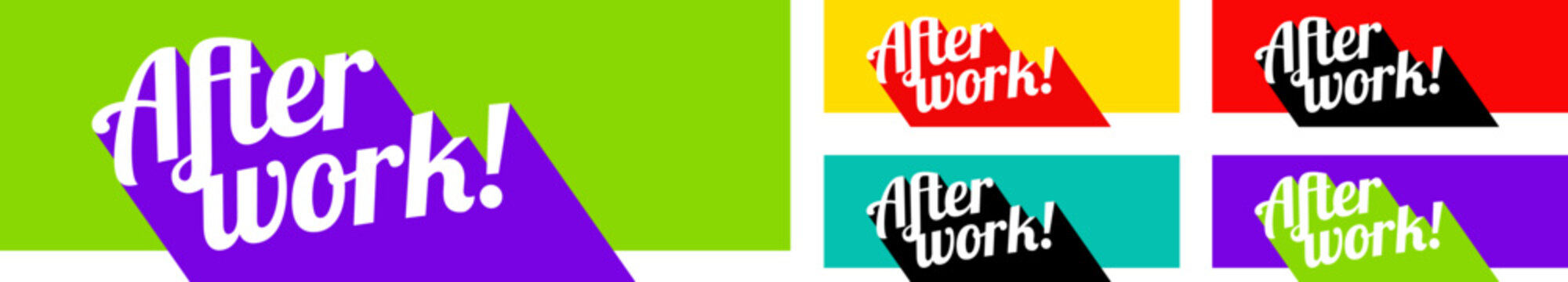 Set of " After work " banner