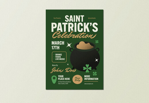 Green Bold St. Patrick Celebration Flyer