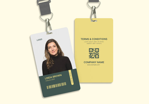 Professional Company ID Card Badge Design Template